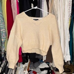 Cream cropped sweater